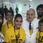 Anupam Kher with The Bhangra Dhol Players in Malaysia