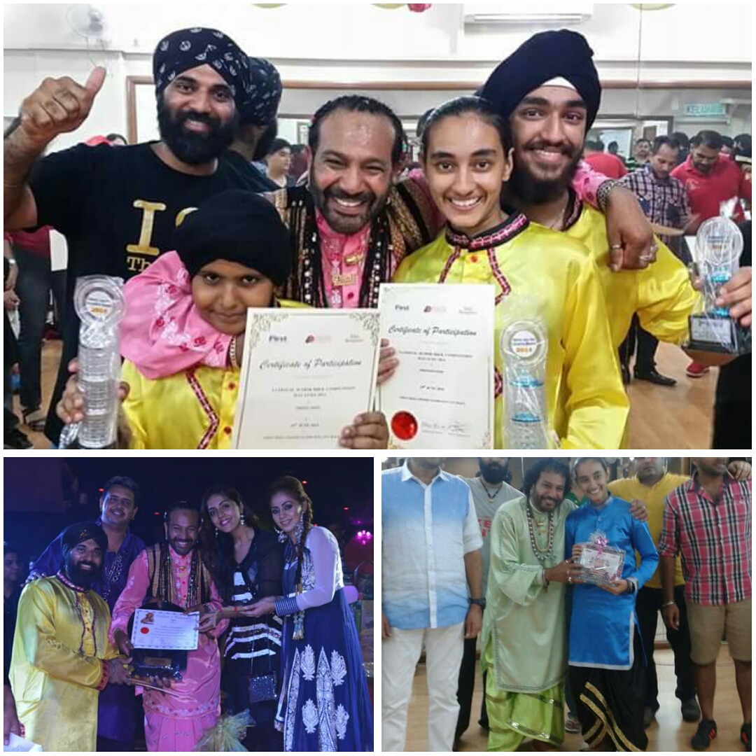 Members of The Dholiz being Winners at Malaysian National Dhol Competition 2014